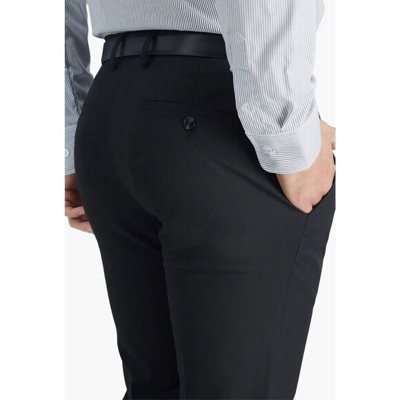 NWT Kenneth Cole Reaction Black “Sharkfin” Style Plain Front Slim Fit Pants/Slac - Picture 3 of 13